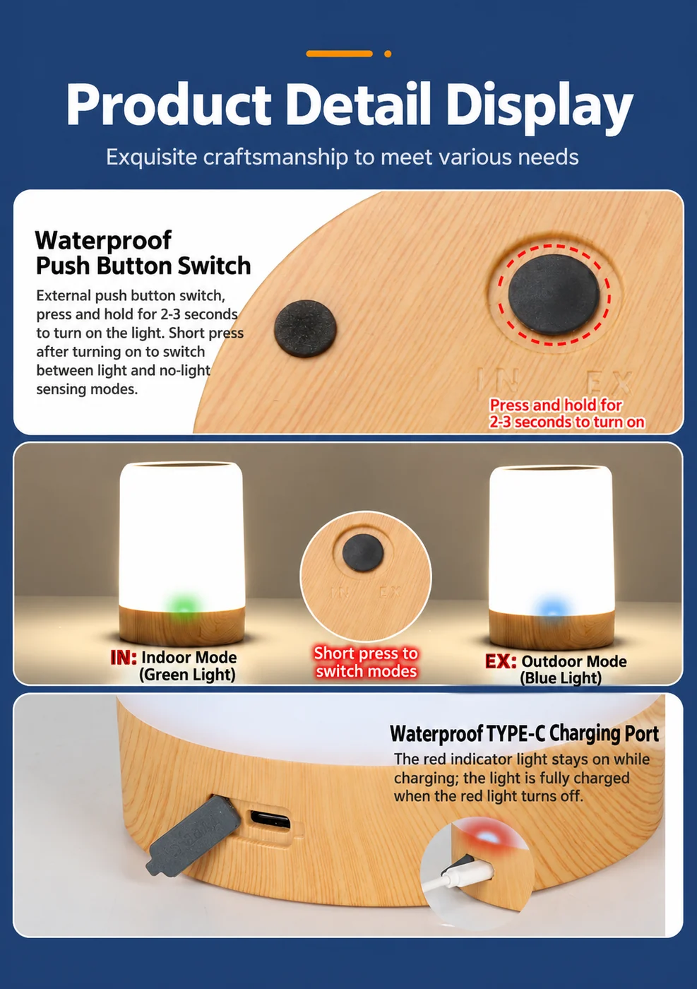 Solar Tabletop Night Light (YH1903) — application or detail image 6