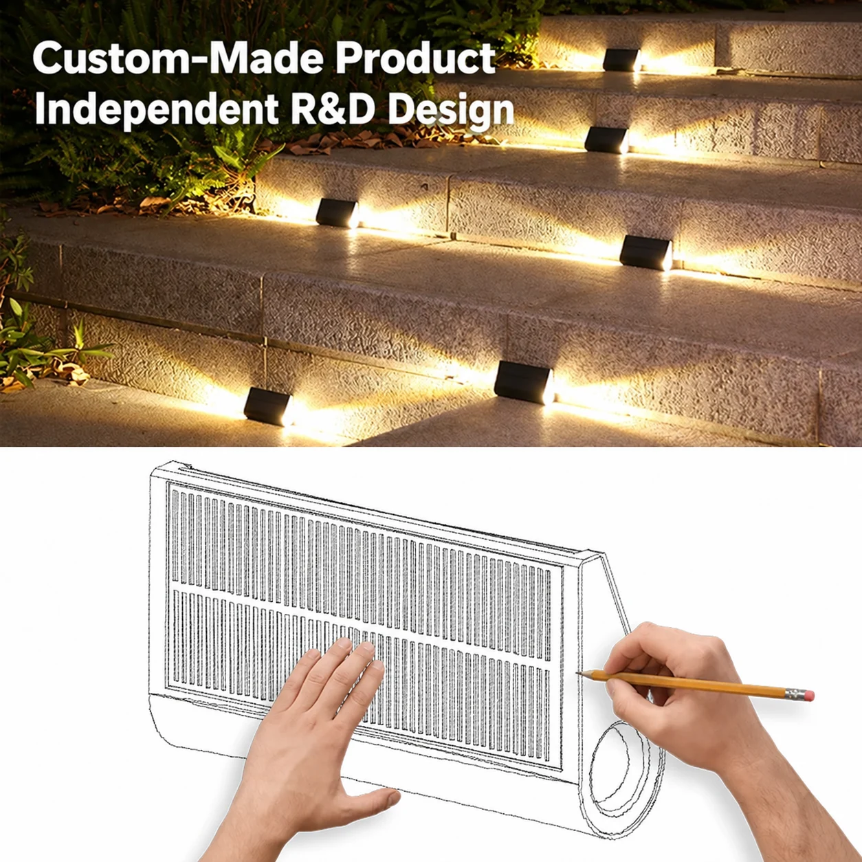 Solar Fence & Step Light (YH0409) — application or detail image 1
