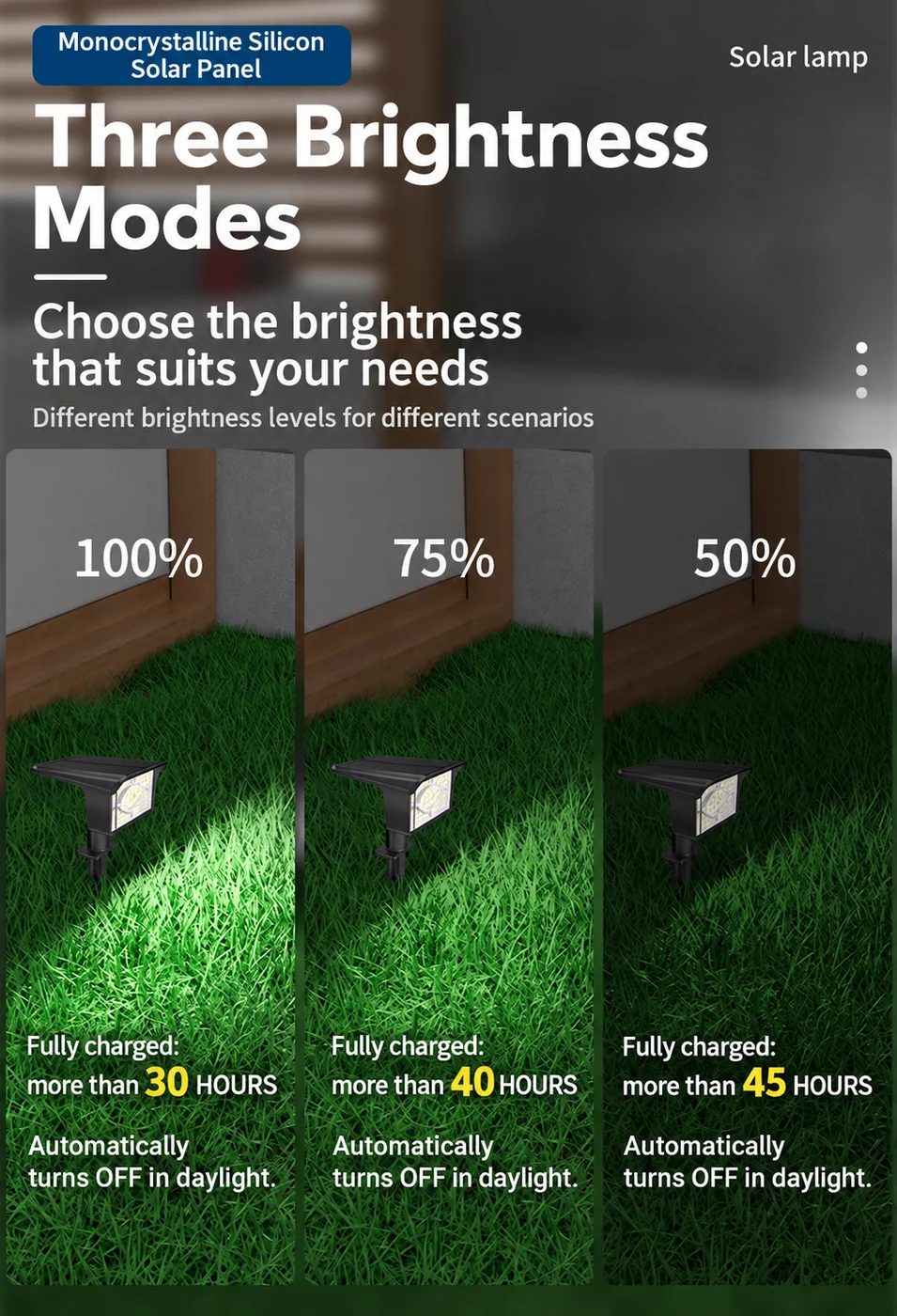 Solar Lawn Stake Light (HXZM-TYN001) — application or detail image 6