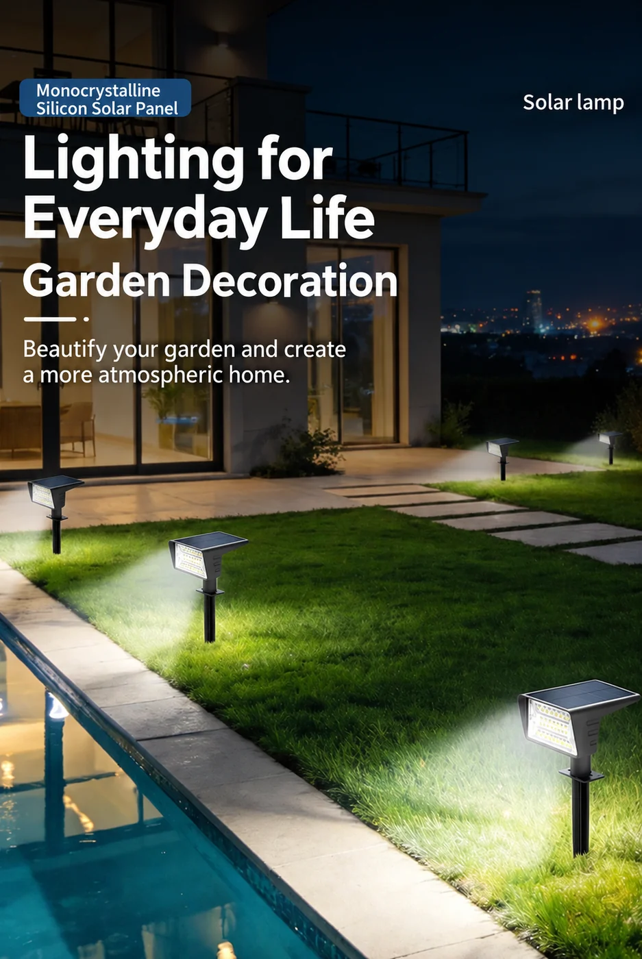 Solar Lawn Stake Light (HXZM-TYN001) — application or detail image 2