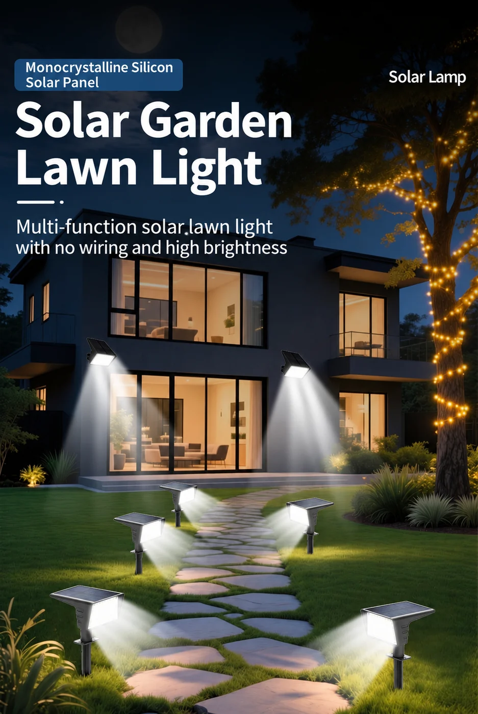 Solar Lawn Stake Light (HXZM-TYN001) — application or detail image 5