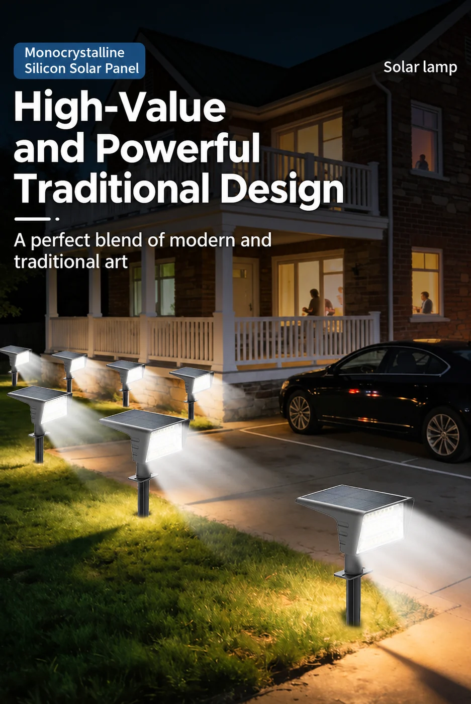 Solar Lawn Stake Light (HXZM-TYN001) — application or detail image 4
