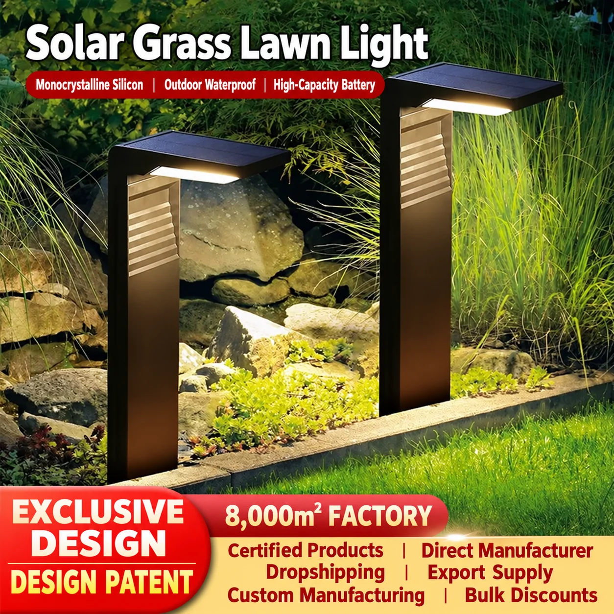 Solar Lawn Stake Light (YH0801) — application or detail image 2