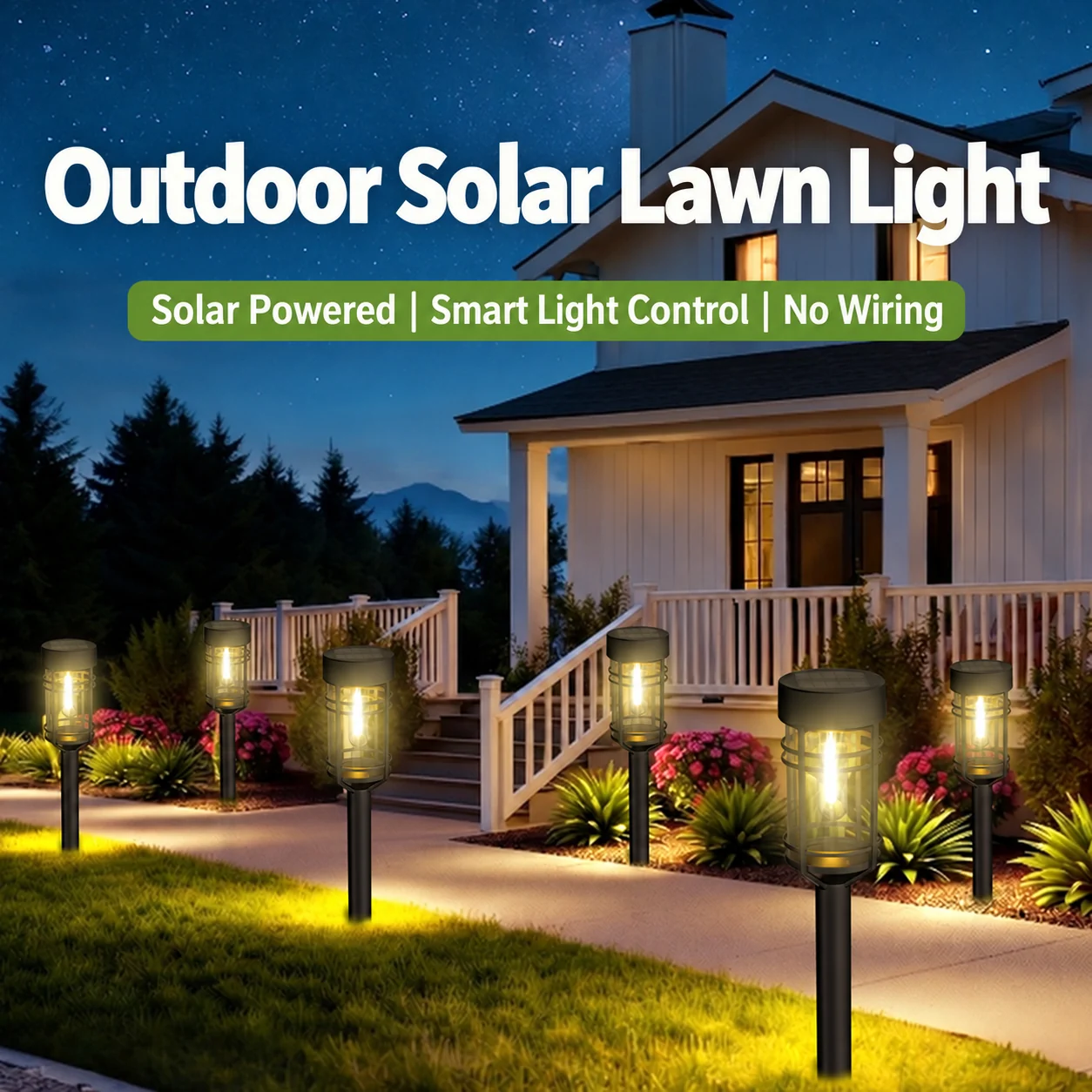 Solar Lawn Stake Light (SP-05) — application or detail image 1