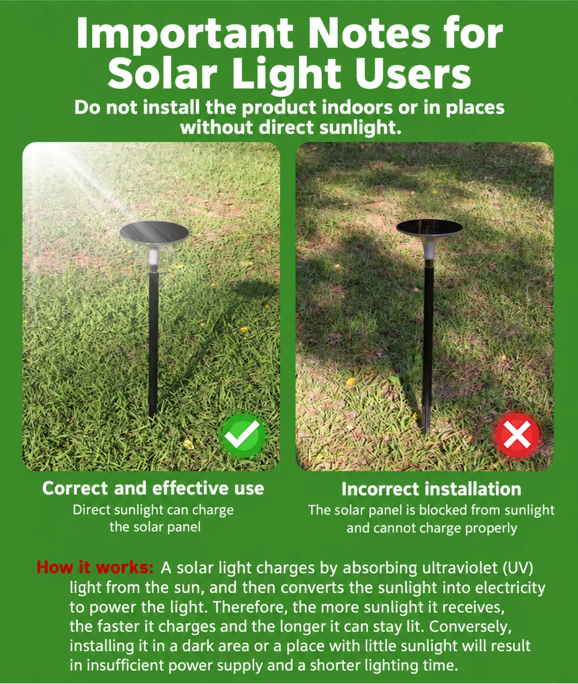 Solar Lawn Stake Light (YH0638) — application or detail image 1
