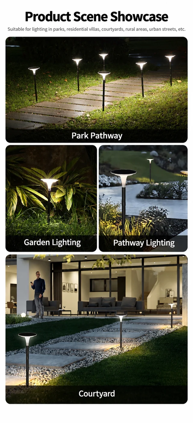 Solar Lawn Stake Light (YH0638) — application or detail image 6