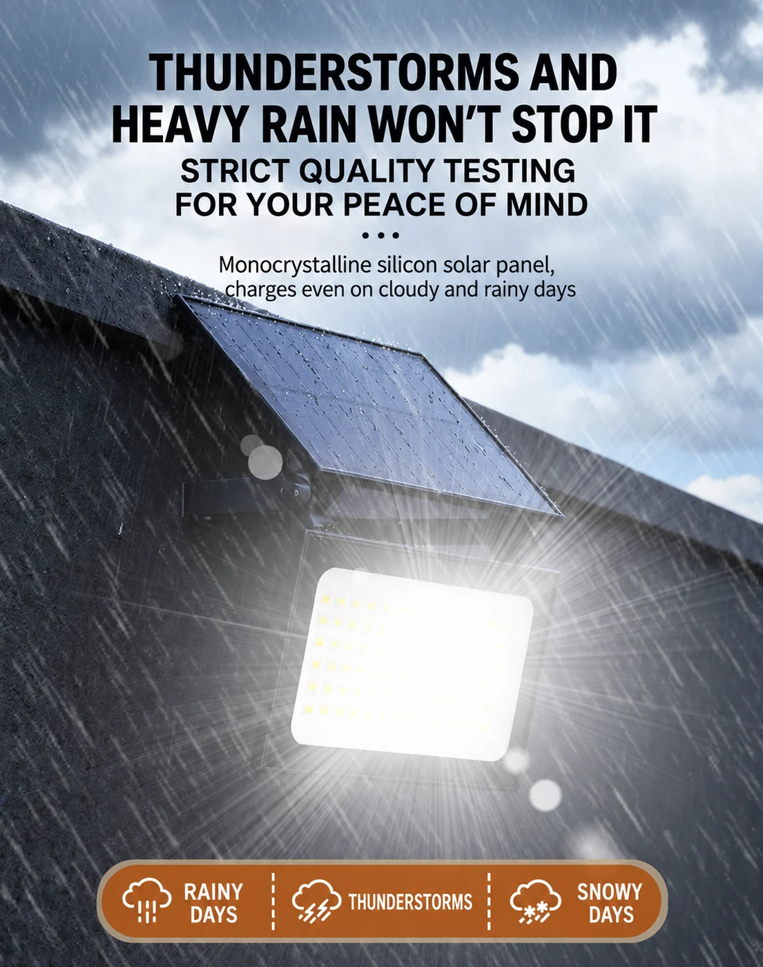 Solar Motion Sensor Floodlight — application or detail image 1