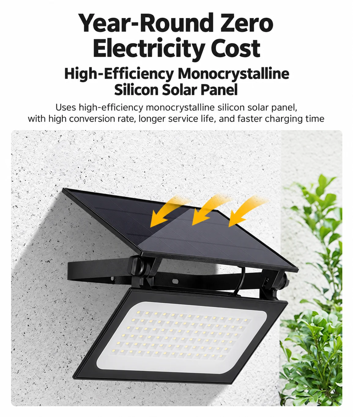 Solar Motion Sensor Floodlight — solar outdoor light product photo