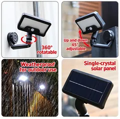 Solar Magnetic Motion Sensor Wall Light for Balcony thumbnail 3