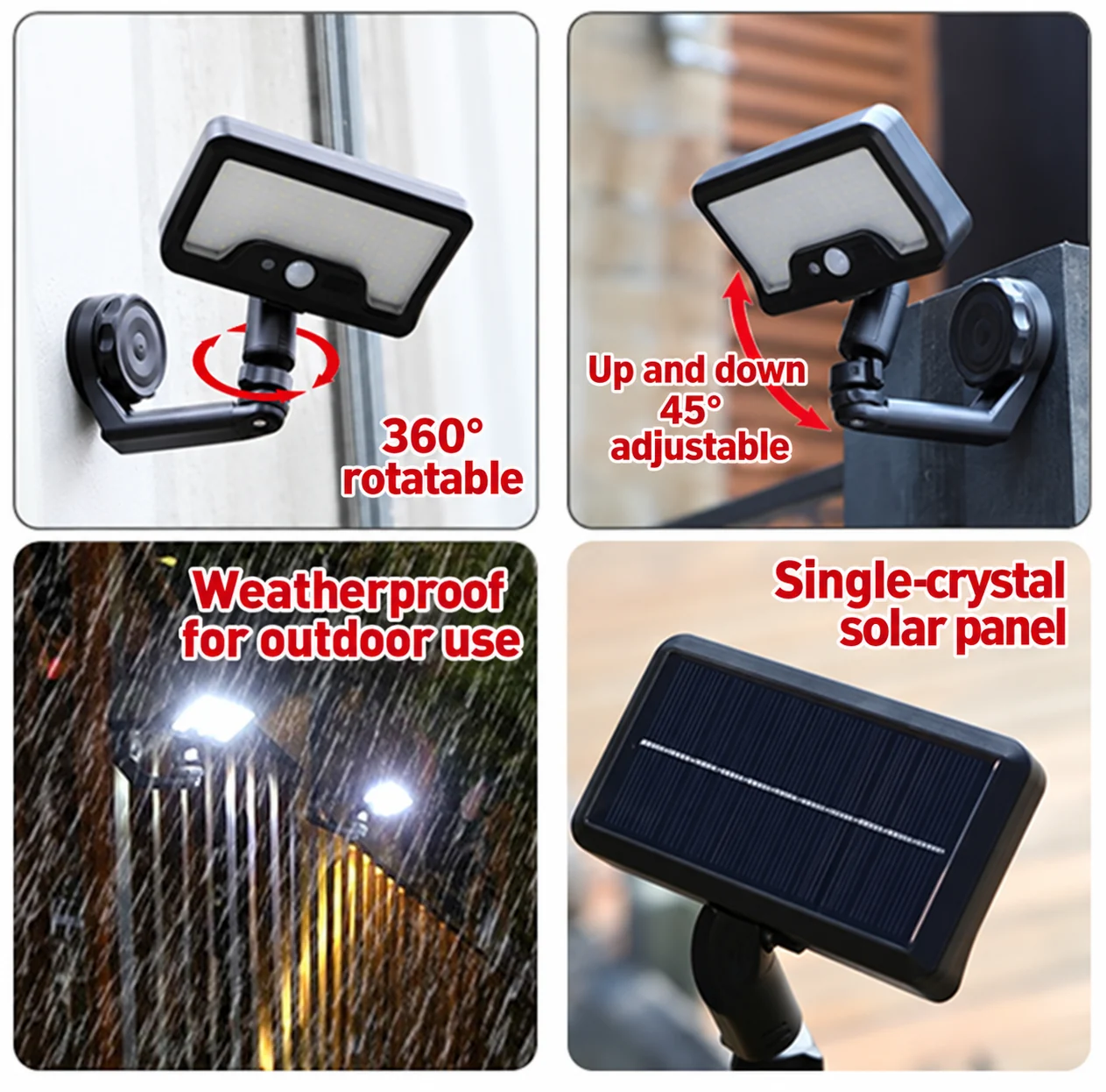 Solar Magnetic Motion Sensor Wall Light for Balcony — application or detail image 2