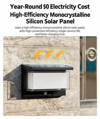 Solar Motion Sensor Wall Light (YH0632-PIR) thumbnail 6