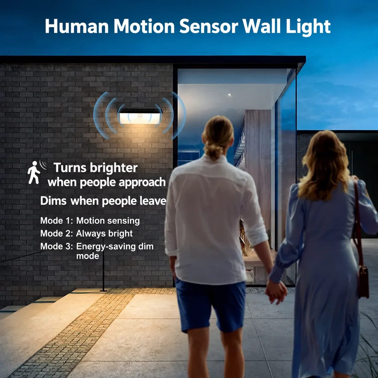 Solar Motion Sensor Wall Light (YH0617-PIR) — application or detail image 4