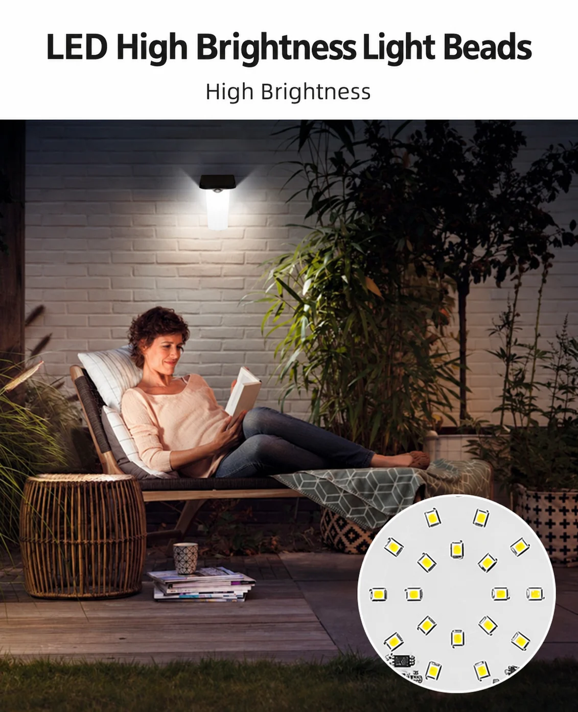 Solar Motion Sensor Wall Light (YH0620-PIR) — application or detail image 6