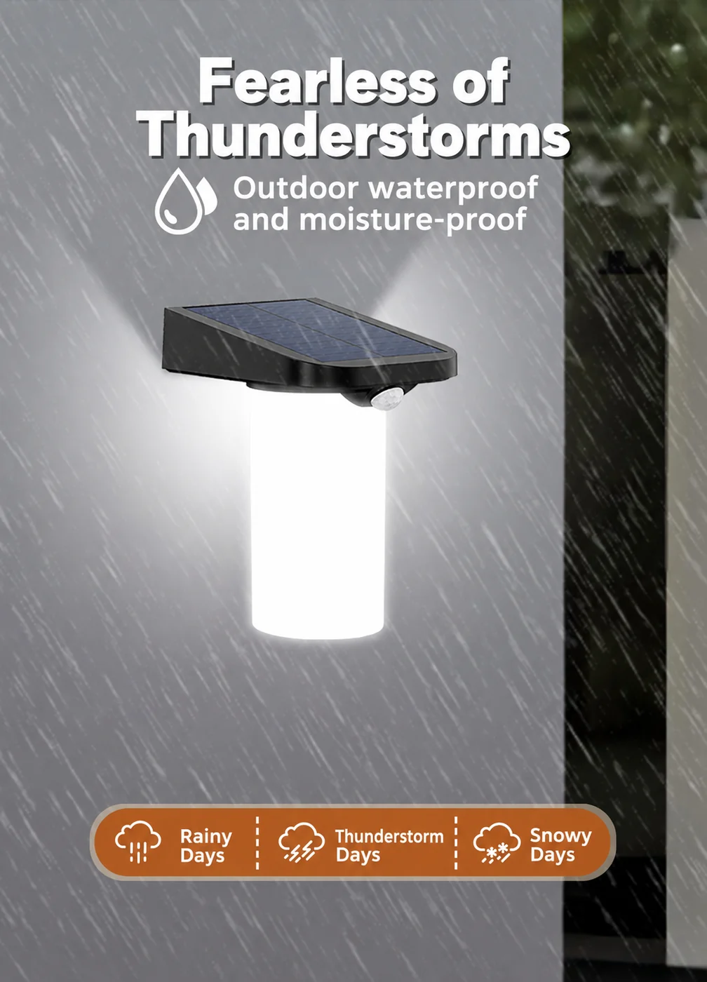 Solar Motion Sensor Wall Light (YH0620-PIR) — application or detail image 1