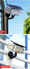 Solar Triple-Head Magnetic Motion Sensor Remote Control Wall Light thumbnail 2
