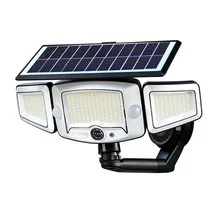 Solar Triple-Head Magnetic Motion Sensor Remote Control Wall Light — solar outdoor light product photo