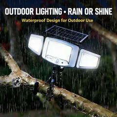 Solar Triple-Head Motion Sensor Wall Light thumbnail 5