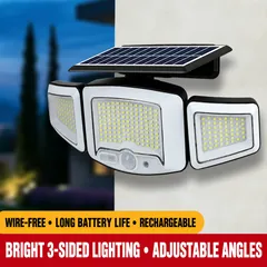 Solar Triple-Head Motion Sensor Wall Light thumbnail 4