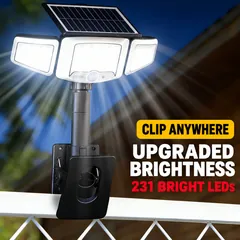 Solar Triple-Head Motion Sensor Wall Light thumbnail 3