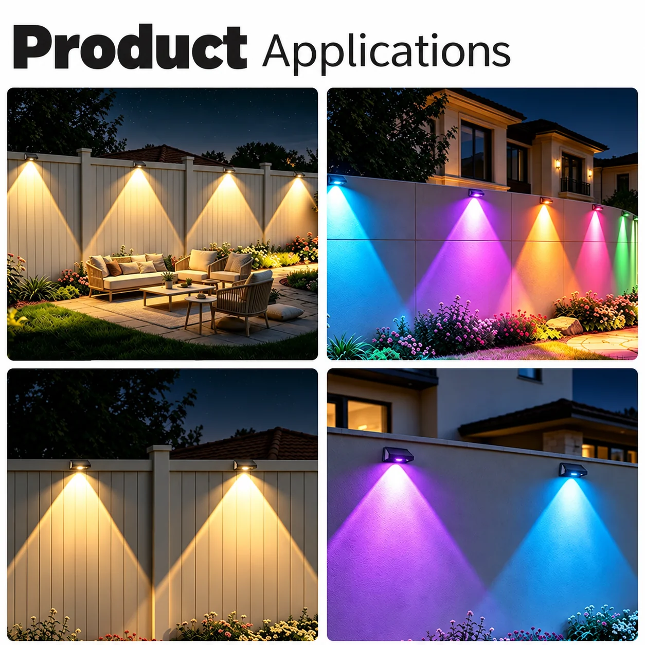 Solar Wall Washer Light for Balcony (HX-SL026Z) — application or detail image 6