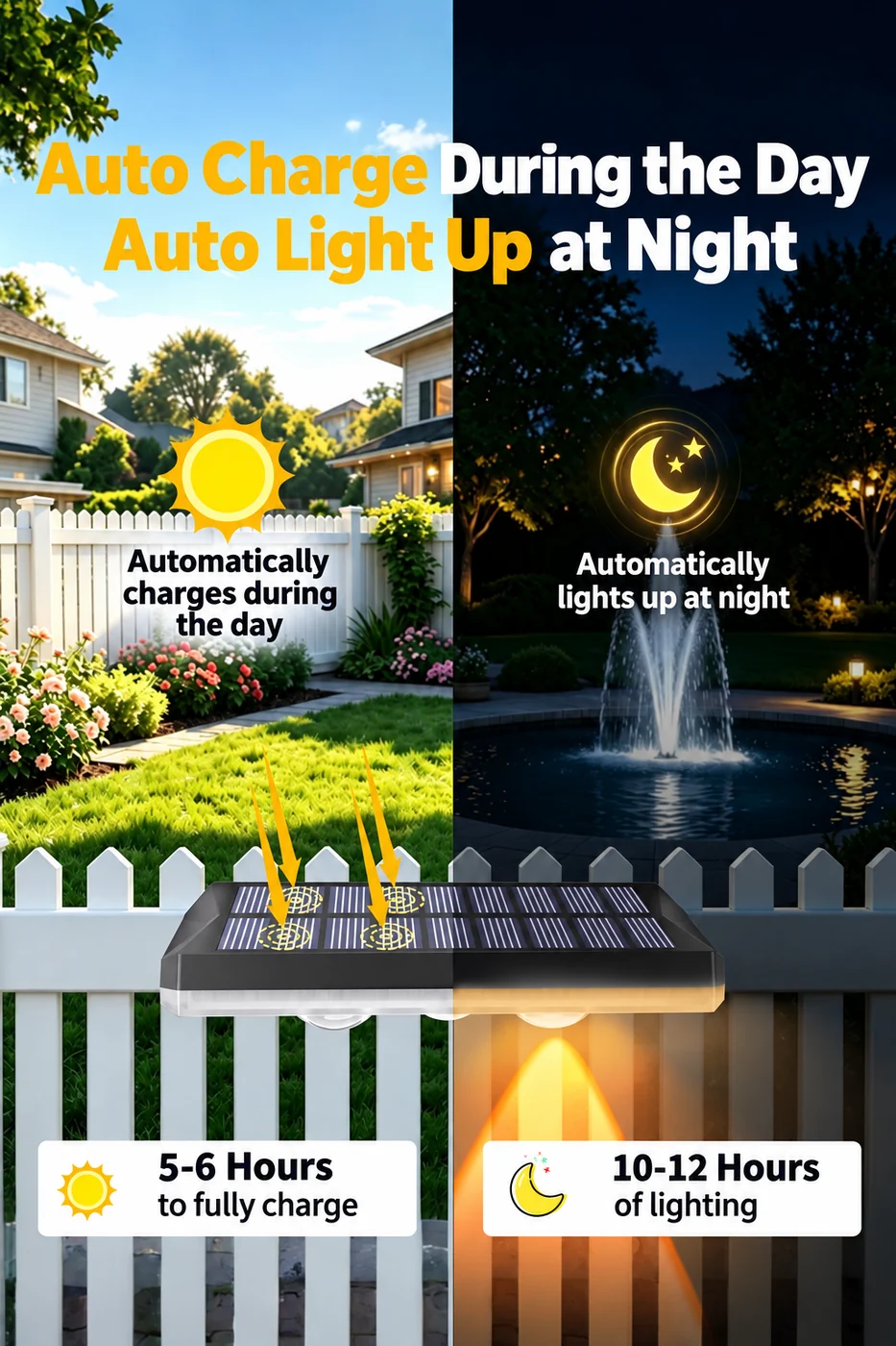 Solar Wall Washer Light for Balcony (HX-SL0011Z) — application or detail image 6