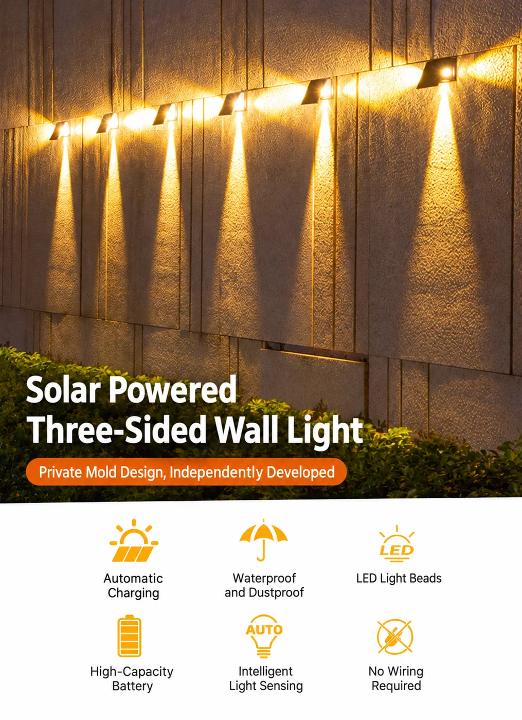 Solar Wall Washer Light (SW-04) — application or detail image 4